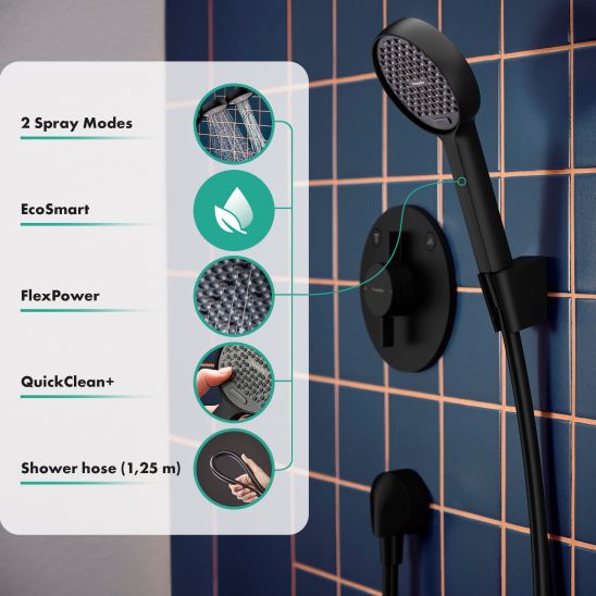 Set Kopfbrause Hansgrohe Vernis Blend 26277670, Unterputz-Grundkörper Hansgrohe 31741180, 27809670, 26453670, 71449670, 28052670