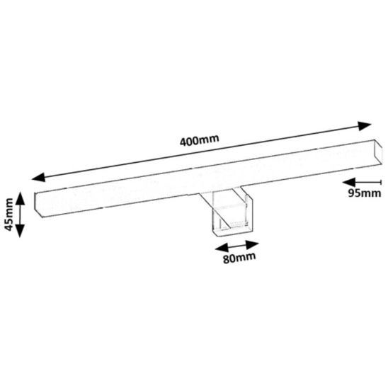 Set Spiegel Deante Silia ADI_N851, Wandleuchte Rabalux Oliro 75051