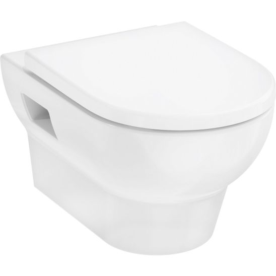 Set WC-Becken mit Absenkautomatik-Sitz Hansgrohe GladeLake S 60309450, Unterputzrahmen Hansgrohe iFrame universal 01022180, 66002670