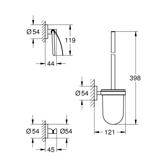 Set 3in1 Zubehörset Grohe Start 41204DC0, Kleber Grohe QuickGlue 41127000