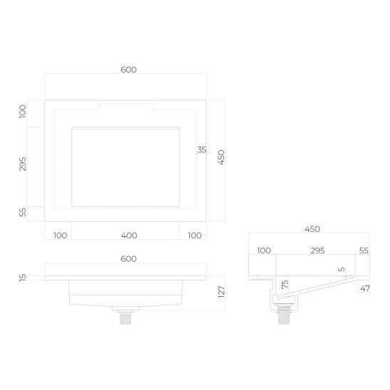 Set Badschrank Oltens Lun 60027900, Waschbecken Oltens Stila 40200000