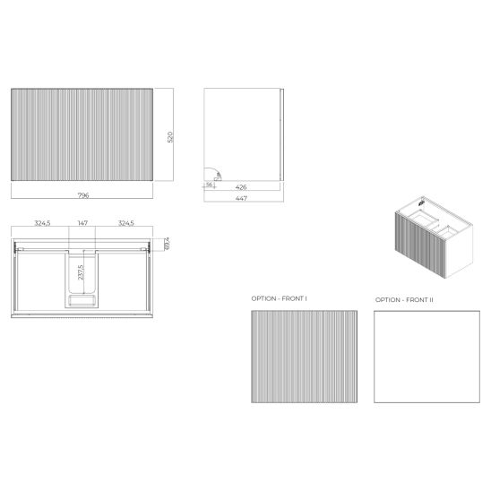 Set Badschrank Oltens Lun 60028900, Waschbecken Oltens Stila 40201900