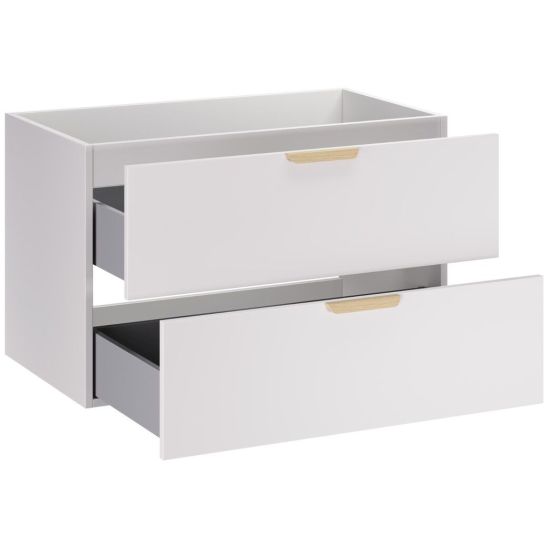 Set Unterschrank Comad Aster White ASTER WHITE 82-80-46-2S, Waschbecken Comad Anna UN-ANNA-MY1, NATURE CREMONA 89-80-46 M