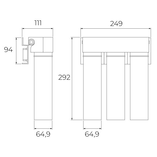 Set Küchenarmatur für Wasserfilter Teka Uni 116030085, Untertischfilter Teka TWF 118510002