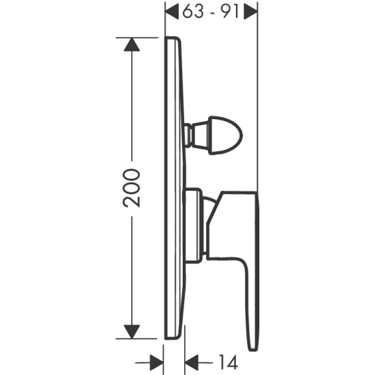 Set Unterputz-Grundkörper Hansgrohe 31741180, Kopfbrause Hansgrohe Vernis Blend 26277000, 27809000, 26278000, 71449000, 26453000