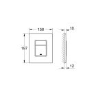 Set Toilettenbürstengarnitur Grohe Essentials 40374001, Betätigungsplatte Grohe Skate 38732000, 40367001, 40369001, 40365001, 40394001, 40364001