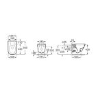 Set WC-Becken Roca Gap A34647L000, Toilletensitz Roca Gap A801482211