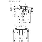 Set Duschset Hansgrohe Croma 26582400, Duscharmatur Hansgrohe Logis 71600000