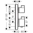 Set Badewannen- und Duscharmatur Hansgrohe Ecostat 15758000, Kopfbrause Hansgrohe Activera S 28056000, 26888000, 27413000, 01800180, 28272000, 28033000