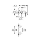 Set Duschset Grohe Euphoria 27421002, Duscharmatur Grohe Eurosmart 33555002