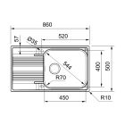 Set Stahlspüle Franke Smart 101.0368.324, Küchenarmatur Oltens Borga 35207100