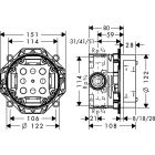 Set Badewannen- und Duscharmatur Hansgrohe Talis E 71745670, Kopfbrause Oltens Vindel 37000300, 01800180, 39400300, 39304300, 37104300, 37200300