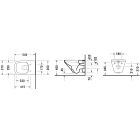 Set WC-Becken mit Absenkautomatik-Sitz Duravit DuraStyle 45510900A1, Unterputzrahmen Duravit DuraSystem WD1011000000, WD5001031000