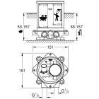 Set Badewannen- und Duscharmatur Grohe Essence 23491001, Rohbauset für freistehende Wanneneinläufe Grohe 45984001, 23590001