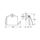 Set Toilettenbürstengarnitur Grohe Essentials 40374001, Betätigungsplatte Grohe Skate 38732000, 40367001, 40369001, 40365001, 40394001, 40364001