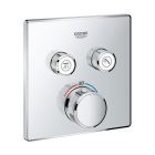 Set Badewannen- und Duscharmatur Grohe Grohtherm SmartControl 29124000, Kopfbrause mit Brausearm Grohe Rainshower 26564000, 26405000, 35600000