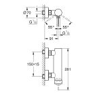 Set Duscharmatur Grohe Essence 33636DC1, Duschstange Grohe Rainshower 26603DC0, 26574DC0, 28388DC1