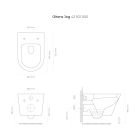 Set WC-Becken Oltens Jog 42501000, Unterputzrahmen Tece Base 9400407, 45102000, 9.240.400