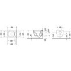 Satz wC-Schüssel mit Absenkautomatik-Sitz Duravit ME by Starck 45300900A1, unterputzrahmen Duravit DuraSystem WD1011000000, WD5001011000