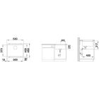 Set Granitspüle Blanco Etagon 500-U 522231, Küchenarmatur Blanco Linus-S-F 514023