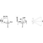 Set Untertischfilter Blanco Soft 527453, Küchenarmatur Blanco Fontas II 523137