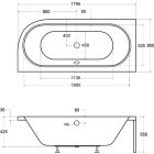 Set Eckbadewanne Besco Avita #WAV-180-NL, Badewannenverkleidung Besco Avita OAV-180-NSR
