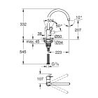 Set Granitspüle Grohe K700 31653AP0, Küchenarmatur Grohe Bauloop 31368001, 40535000