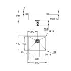 Set Stahlspüle Grohe K700 31574SD1, Küchenarmatur Grohe Eurosmart Cosmopolitan 31481001