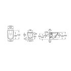 Set WC-Becken mit Absenkautomatik-Sitz Roca Gap Round A34H0N8000, Unterputzrahmen Roca Duplo One A890070020