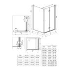 Set Duschtüren Deante Kerria Plus KTSXN41P, Walk-In Duschwand Deante Kerria Plus KTS_N30P