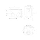 Set Unterputzrahmen Tece Profil 9300302, WC-Becken mit Absenkautomatik-Sitz Omnires Ottawa OTTAWAMWBP, 9.240.400