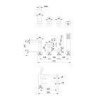 Set Badewannen- und Duscharmatur Omnires Slide SL7732GR, Waschtischarmatur Omnires Slide SL7710GR