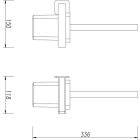 Set Waschtischarmatur Omnires Slide SL7710GR, Toilettenbürstengarnitur Omnires Nelson NL80620GR, NL80510GR, NL80115GR