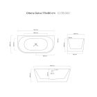 Set Vorwand-Badewanne Oltens Delva 12019000, Verschlusskappe Oltens 09002300