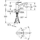 Set Granitspüle Grohe K400 31639AP0, Küchenarmatur Grohe Start 30531001