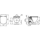 Set WC-Becken Ideal Standard Tesi T0079V3, WC-Sitz Ideal Standard Tesi T3527V3