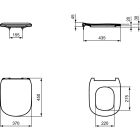 Set WC-Becken Ideal Standard Tesi T0079V3, WC-Sitz Ideal Standard Tesi T3527V3