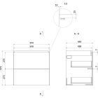 Set Badschrank Cersanit Larga S932-070, Waschbecken Cersanit Larga K120-009