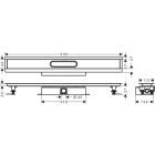 Set Äußeres Element des Abflusses Hansgrohe RainDrain Match 56040670, Montagesatz Hansgrohe uBox Universal 56019180