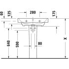 Set Unterschrank Duravit No. 1 N14282049490000, Waschbecken Duravit No. 1 23756500002