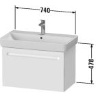 Set Unterschrank Duravit No. 1 N14283049490000, Waschbecken Duravit No. 1 23758000002