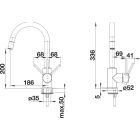 Set Granitspüle Blanco Subline 400-U 525990, Küchenarmatur Blanco Mida-S 526653
