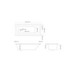 Set Rechteckige Badewanne Oltens Langfoss 10002300, Badewannenabtrennung Oltens Sela 23202100