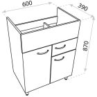 Set Badschrank LaVita Basic Barato 5900378314455, Waschbecken LaVita Floryda 5908211485027