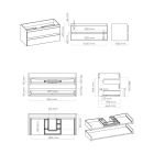 Set Badschrank Oltens Vernal 60002300, Badschrank Oltens Vernal 60000300, 63009000, 60021300