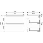 Set Badschrank Cersanit Moduo S590-068-DSM, Badschrank Cersanit Moduo K116-020, S590-023