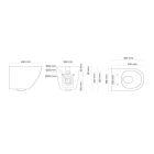 Set WC-Becken Oltens Hamnes 42024000, Unterputzrahmen Tece Base 9400407, 9240407, 45113000