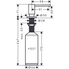 Set Küchenarmatur Hansgrohe Talis M54 72840340, Flüssigkeitsspender Hansgrohe A41 40438340