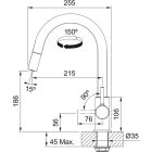 Set Stahlspüle Franke Box 127.0369.295, Küchenarmatur Franke Lina 115.0693.229