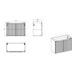 Set Badschrank Comad Nova Black NOVA BLACK D2 82-80-2D, Waschbecken Comad Beyond BEYOND 5 WHITE ( E-6564 ), NOVA BLACK B 89-80